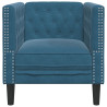 Sillón Chesterfield de terciopelo azul 4
