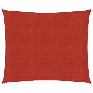 Toldo de vela rojo HDPE 160 g/m² 6x6 m H