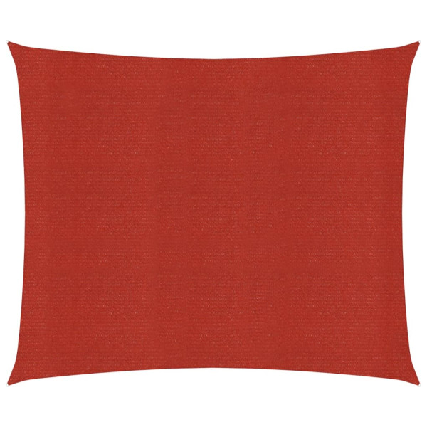 Para-sol estilo vela 160 g/m² 6x6 m PEAD vermelho M 2