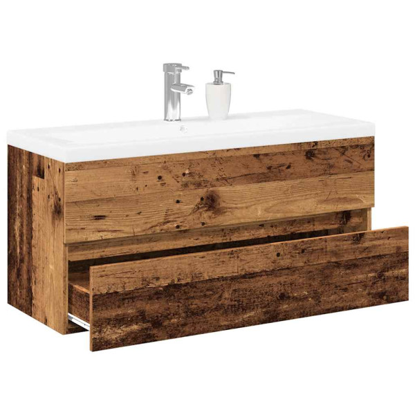 Mueble con lavabo integrado madera envejecida 91x39.5x49 cm D