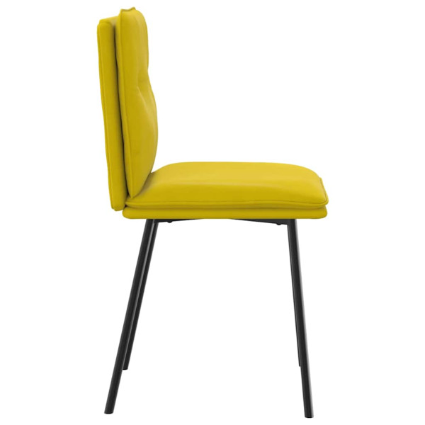 Sillas de comedor 2 unidades terciopelo amarillo M 5