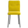 Sillas de comedor 6 unidades terciopelo amarillo 4