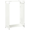Suporte para lenha 60x28x90 cm aço laminado a frio branco 2
