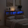 Cabecero de cama con LED madera vieja 160x17x102 cm 1