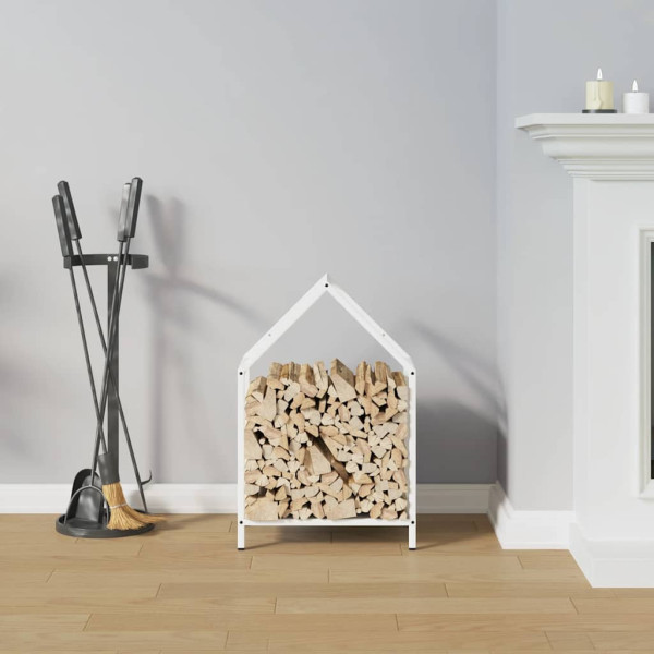 Leñero blanco 40x25x60 cm Acero laminado en frío M 3