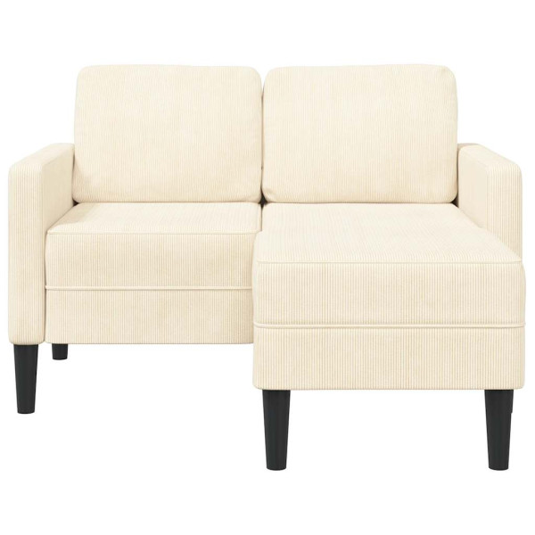 Sofá de 2 lugares com chaise longo em forma de creme L 125cm M 4