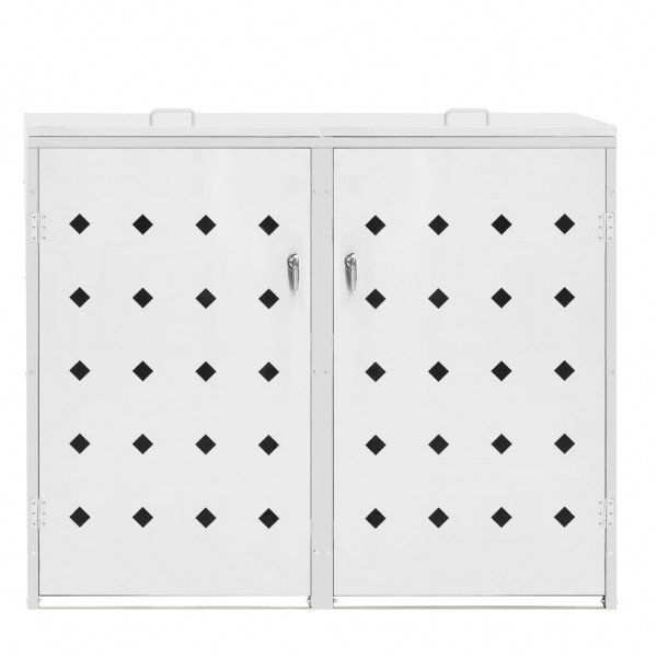 Cobertizo contenedor de basura doble acero inoxidable 240L M 3