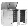 Cobertizo contenedor de basura triple acero inoxidable 240L 2