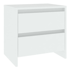 Mesita de noche madera contrachapada blanco 45x34.5x44.5 cm H