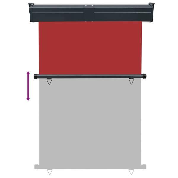 Toldo lateral de balcón rojo 125x250 cm M 5