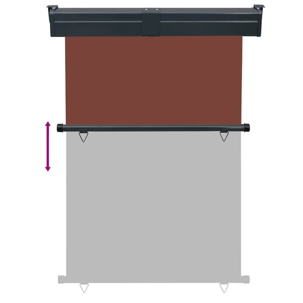 Toldo lateral para varanda 125x250 cm castanho M 5