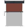 Toldo lateral de balcón marrón 125x250 cm 5