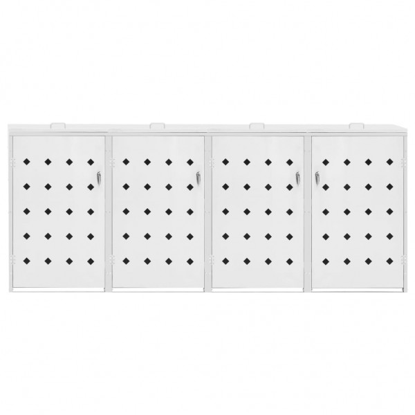 Cobertizo contenedor de basura cuádruple acero inoxidable 240L M 5