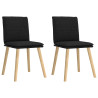 Sillas de comedor 2 unidades tela negro 1