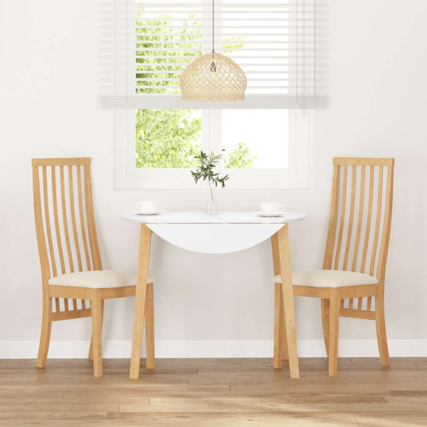 Sillas de comedor con cojines 2 uds madera maciza caucho M 3