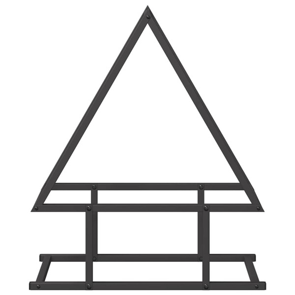 Suporte para lenha 50x25x60 cm aço laminado a frio preto M 5