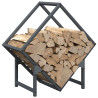 Suporte para lenha 50x25x50 cm aço laminado a frio antracite 4