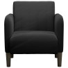 Sillón con reposabrazos Terciopelo negro 54 cm 3