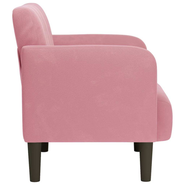 Sillón con reposabrazos terciopelo rosa 54 cm M 4