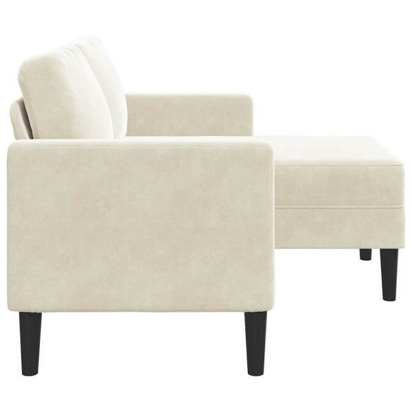 Sofá de 2 lugares com chaise longo em forma de creme L 125 cm M 5