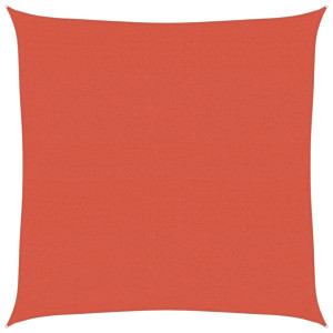 Para-sol estilo vela 160 g/m² 7x7 m PEAD terracota H
