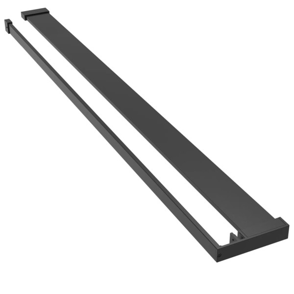 Estante para pared de ducha aluminio negro 115 cm M 2