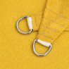 Toldo de vela cuadrado HDPE amarillo 160 g/m² 7x7 m 5