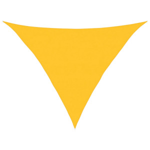 Toldo de vela triangular HDPE amarillo 160 g/m² 5x5x6 m H