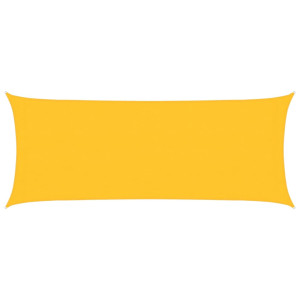 Toldo de vela rectangular HDPE amarillo 160 g/m² 2x4.5 m H