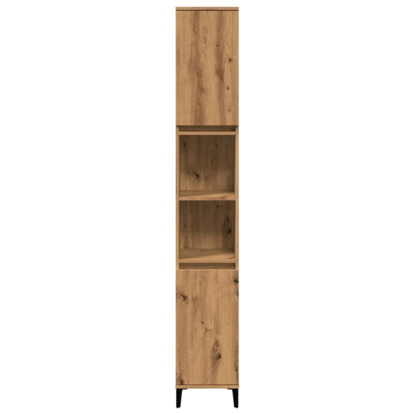 Armario de baño madera contrachapada roble artisan 30x30x190 cm M 5
