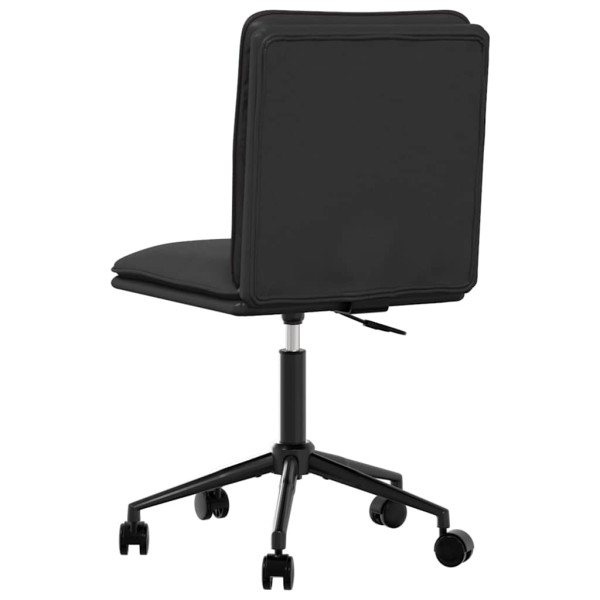 Silla de comedor de cuero sintético negra M 5