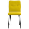 Sillas de comedor 4 unidades terciopelo amarillo 4