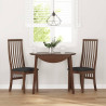 Sillas de comedor con cojines 2 uds madera maciza marrón caucho 3
