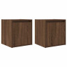 Mesillas de noche de pared 2 uds roble marrón 38x34x40 cm 2