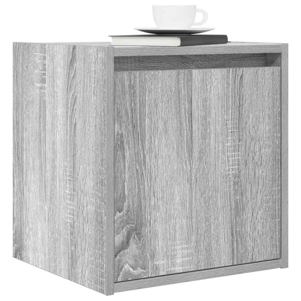 Mesas de cabeceira de parede 2 pcs 38x34x40 cm cinzento sonoma M 4