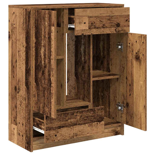 Aparador con cajones y puertas madera vieja 73x31x90 cm M 5