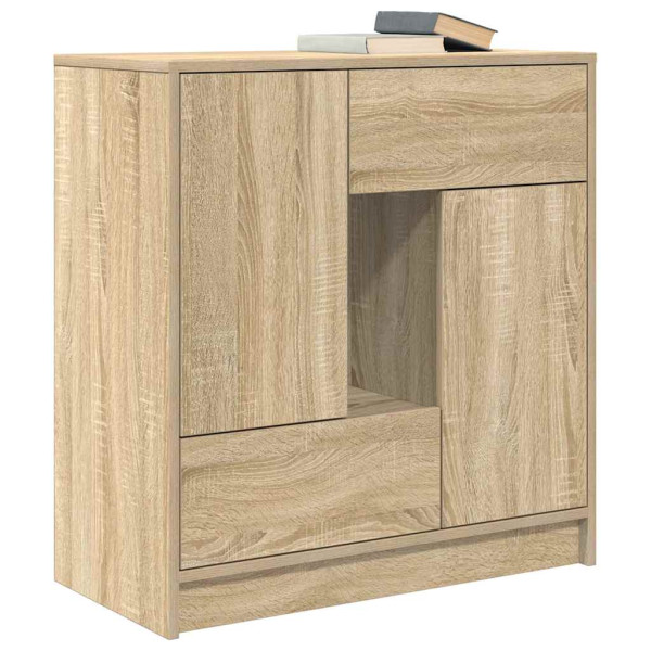 Aparador com gavetas e portas 70.5x34x74.5 cm carvalho sonoma M 4