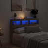 Cabecero de cama con LED roble artesanal 140x17x102 cm 1