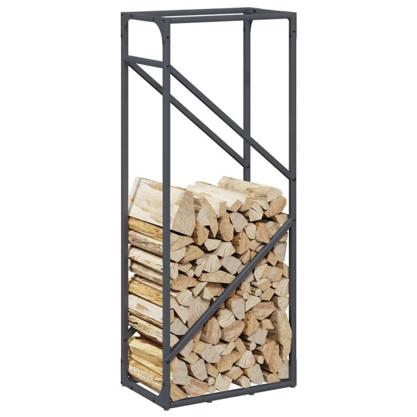 Suporte para lenha 40x25x100 cm aço laminado a frio antracite M 4