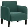 Sillón con reposabrazos Terciopelo Verde Oscuro 54 cm 2