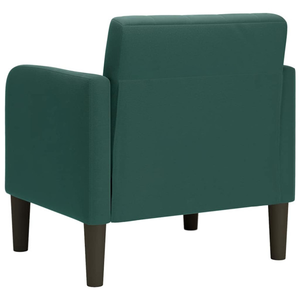 Poltrona com apoio de braços 54 cm veludo verde-escuro M 5