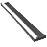 Estante para pared de ducha aluminio negro 80 cm 2