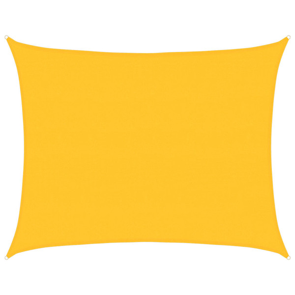 Para-sol estilo vela retangular 160 g/m² 6x7 m PEAD amarelo M 2