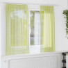 Cortinas de voile com aba 2 pcs verde-maçã 1