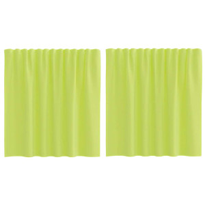 Cortinas de gasa con trabillas 2 uds. verde manzana H