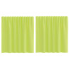 Cortinas de gasa con trabillas 2 uds. verde manzana 2
