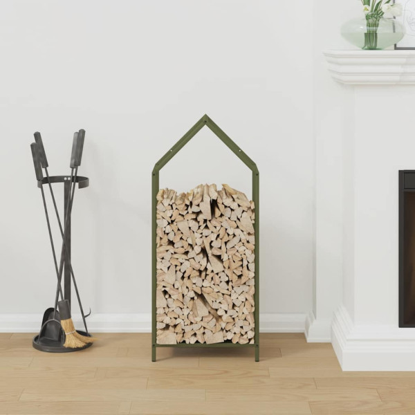 Suporte para lenha aço laminado a frio verde azeitona M 3