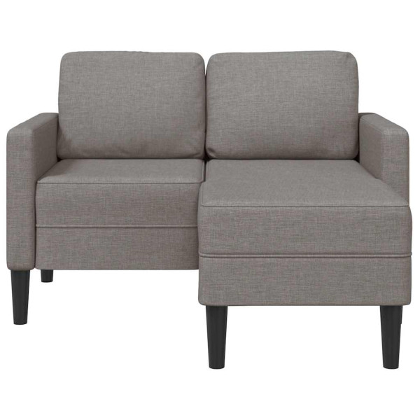 Sofá de 2 lugares com forma de chaise longo L topo cinza 125 cm M 4