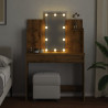 Toucador com luzes LED 96x40x142 cm cor carvalho artisiano 4
