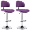 Bancos de bar 2 pcs couro artificial roxo 2